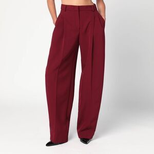 The Andamane Women's Bordeaux Pleated Pants